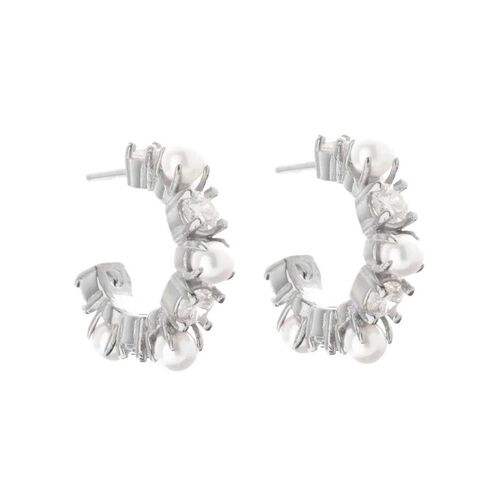 Silk & Steel Perla Hoop Earrings
